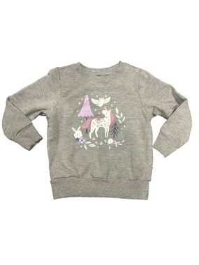 Little Sleepies bamboo Gray Unicorn & Floral Crewneck Sweatshirt